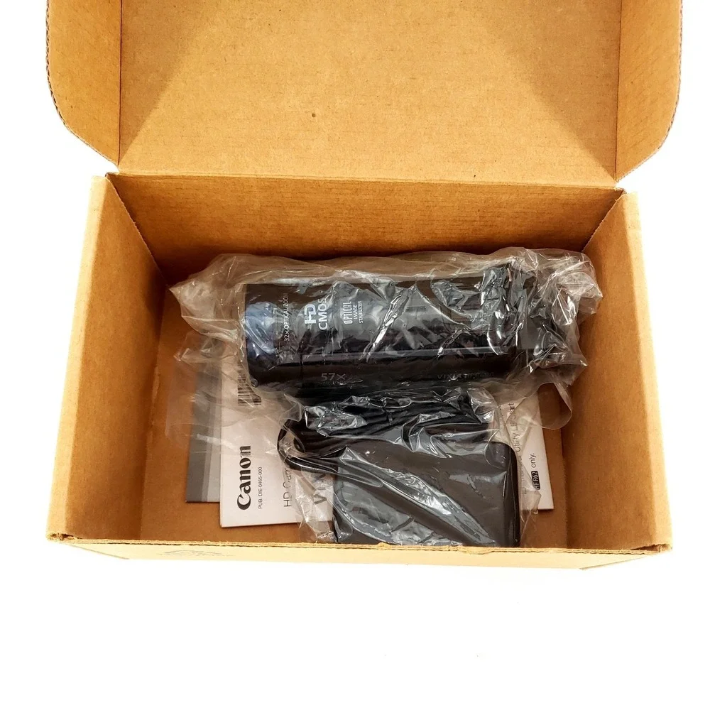 Canon VIXIA HF R600 HD Camcorder 57x Zoom w/ Battery Charger Box Manual Tested